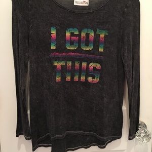 High low girls “I Got This”long sleeve shirt sz M